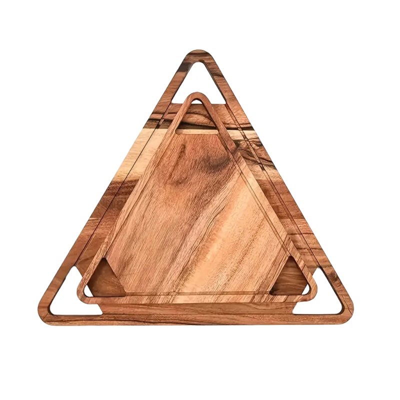Rectangular Bamboo Cutting Board With Color-Coded Flexible Cutting Mats For Kitchen Prep