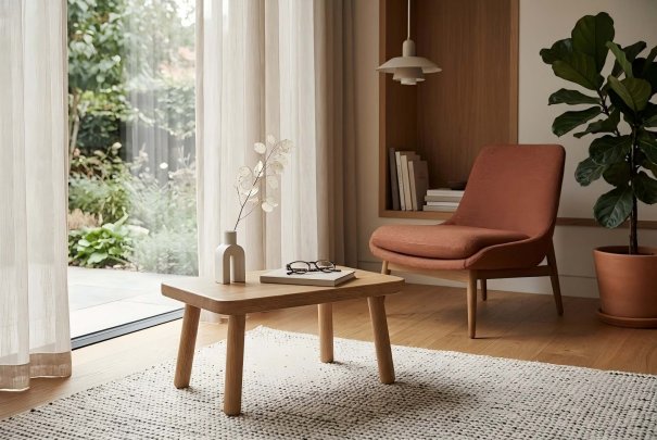 New Arrival | Rectangular Solid Rubber Wood Table, Mini Low Stool for Indoor Display and Household Use