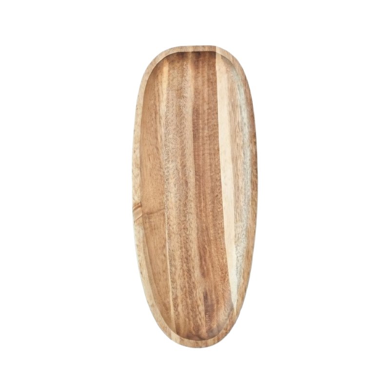  Long Ellipse Acacia Wooden Snack Serving Tray