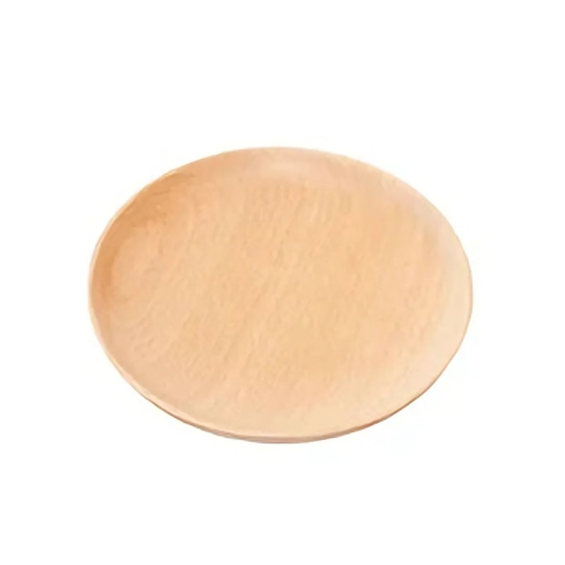  Natural Light Solid Wood Round Shallow Serving Plate