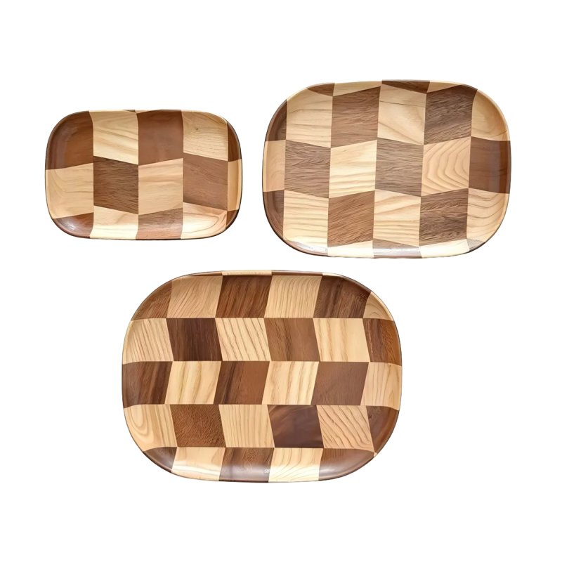 Acacia & Toon Wood Tray wooden tray for serving fruits and snacks
