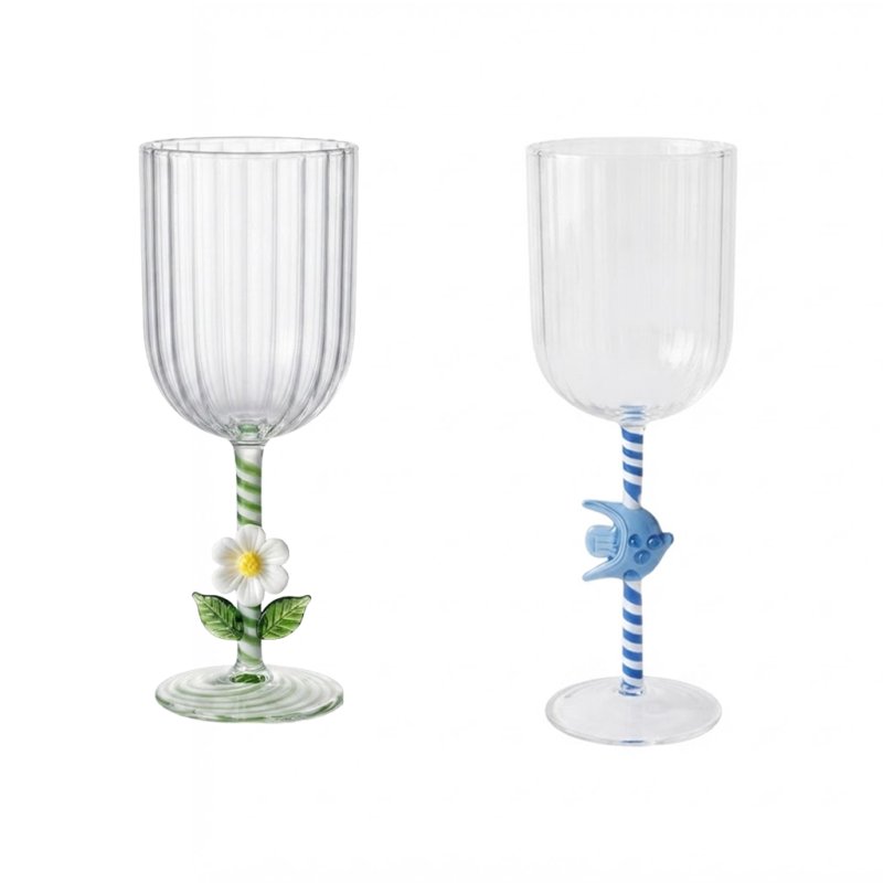 Glass Cup With Shaped Handle