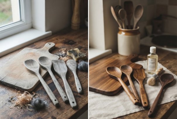 Why Do Wooden Kitchen Tools Turn Gray & Faded? Real Causes & Restore Methods
