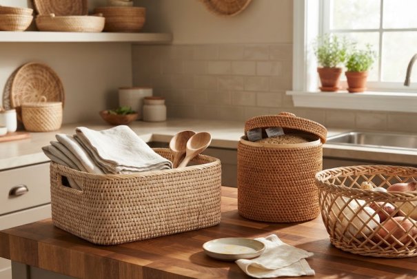 Rattan & Woven Kitchen Storage: Moisture Damage, Mold Prevention & Selection Tips