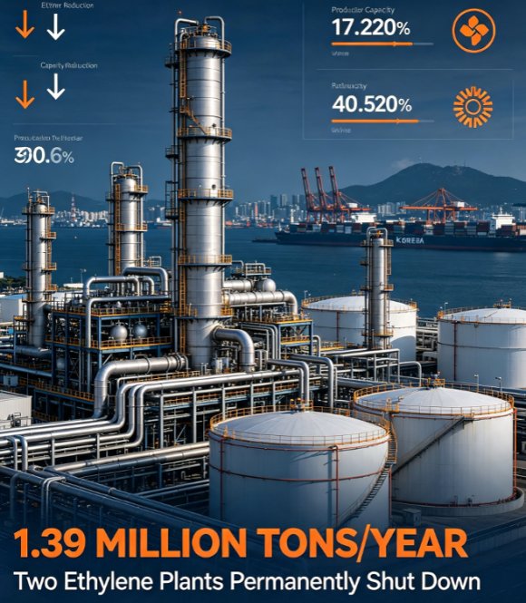 1.39 Million Tons/Year! Two South Korean Ethylene Plants Approved for Permanent Shutdown