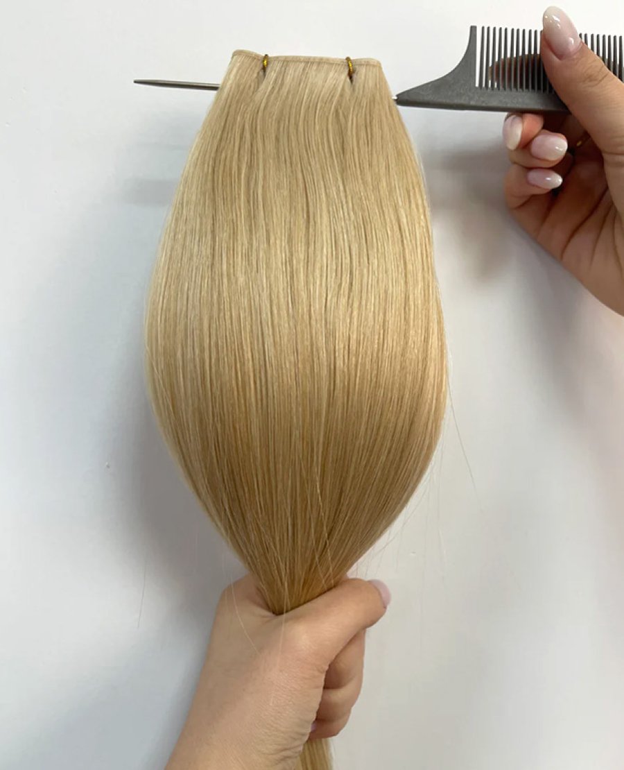 Popular Color Dyeable Heat Friendly Genius Weft Extensions#M18-60(100g)