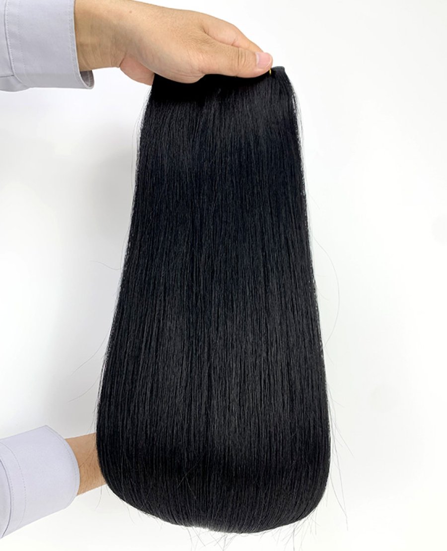 Jet Black Remy Cuticle Aligned Genius Weft Double Drawn