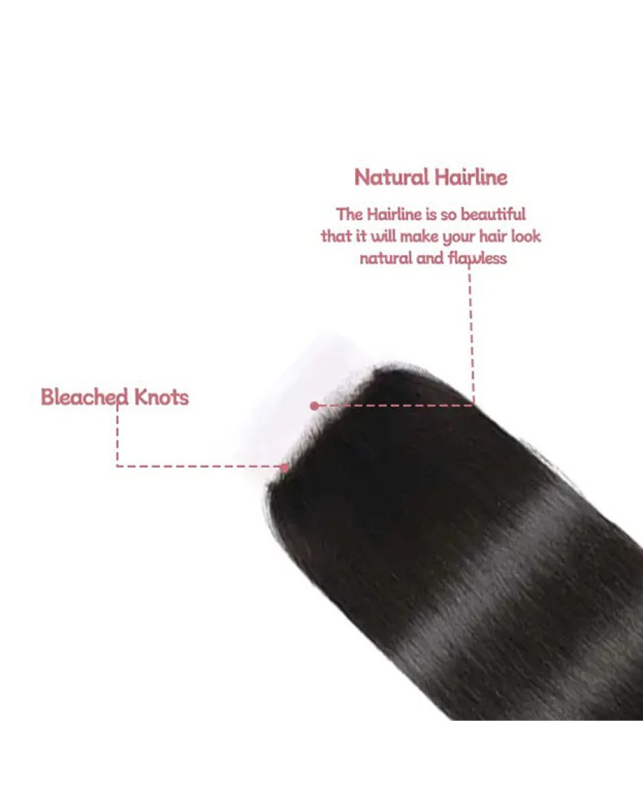 Brazilian Virgin 5x5 Lace Closure Straight Human Hair