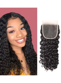 5x5 Lace Human Hair Closure Virgin Hair Water Wave