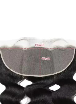 13x6 Lace Frontal Human Hair Pre Plucked Bleached Knots Body Wave 1B