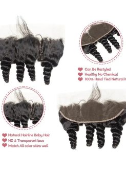 13x4 Lace Frontal Brazilian Hair Loose Wave Pre Plucked