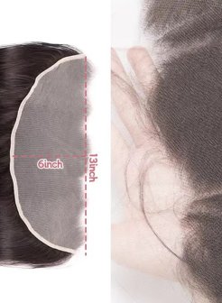 13x6 Lace Frontal Straight Human Hair Natural Black 4 Extra Lace Area