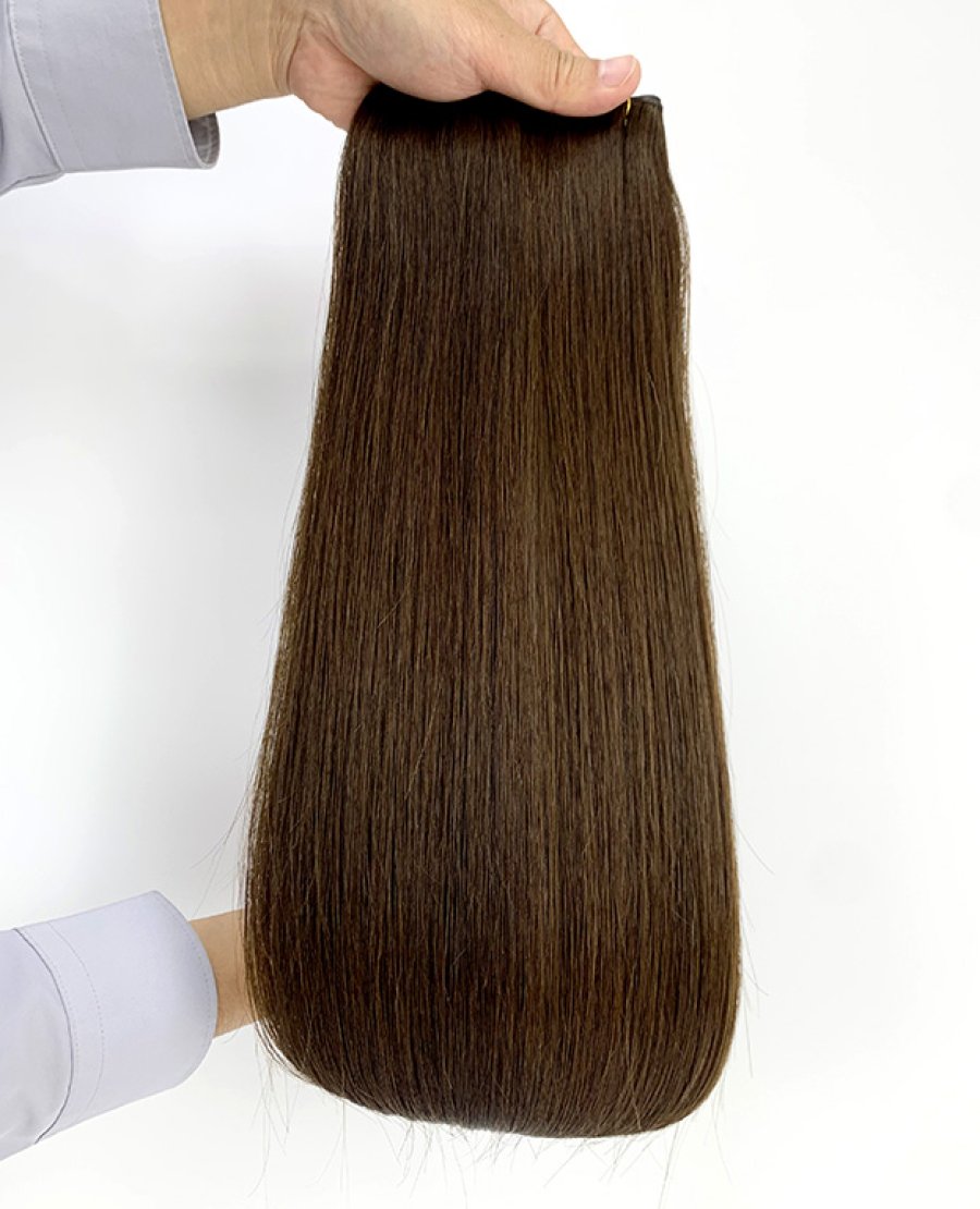 100% Virgin Human Hair Genius Weft Extensions Ultra Thin #2(100g)
