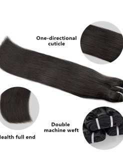 12A straight virgin 100% Unprocessed cuticle aligned human hair bundles