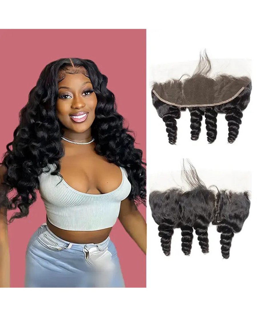13x4 Lace Frontal Brazilian Hair Loose Wave Pre Plucked