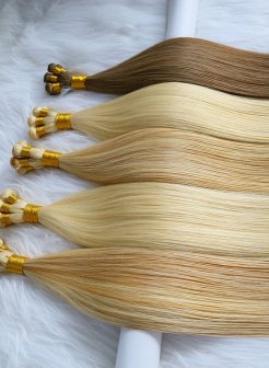 18inch Luxury European Hair Hand Tied Wefts Cuticle Intact