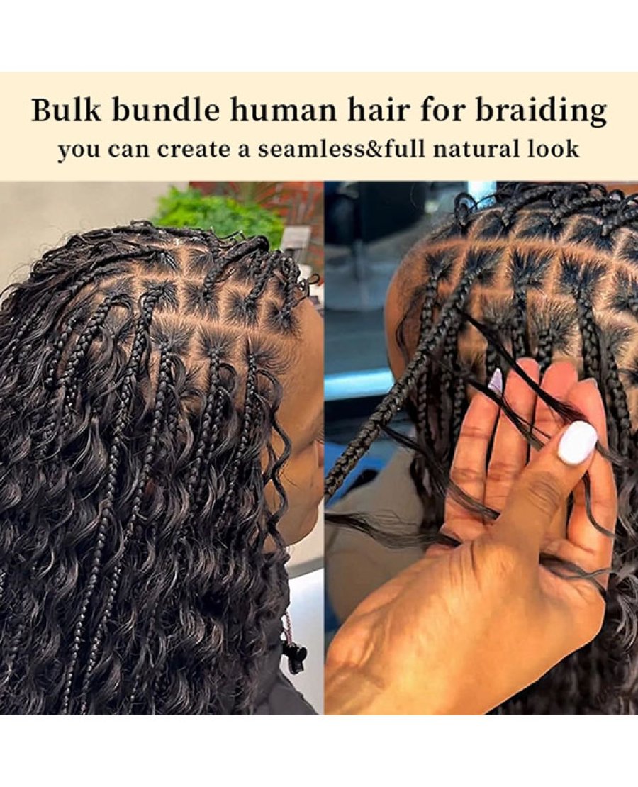 613 Blonde Deep Wave Bulk Hair For Boho Styles Braiding