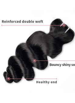 loose wave virgin 100% human hair bundles