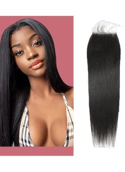 4x4 Lace Closure Brazilian Hair Straight Human Hair