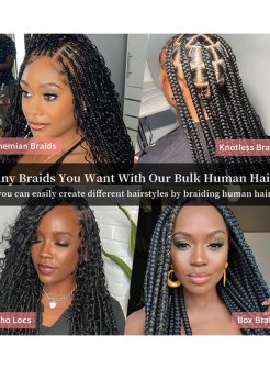 613 Blonde Deep Wave Bulk Hair For Boho Styles Braiding
