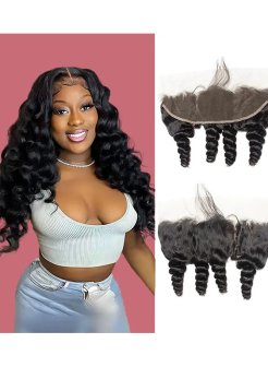 13x4 Lace Frontal Brazilian Hair Loose Wave Pre Plucked