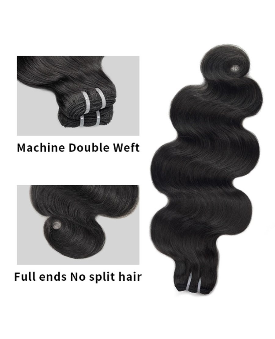 12A body wave virgin cuticle aligned 100% human hair bundles