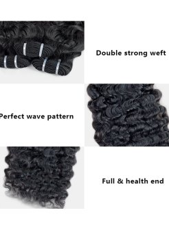 12A double drawn burmese curly virgin 100% human hair bundles