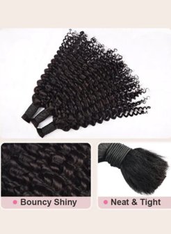 12A Mink Deep Curly Boho Braids Human Hair Bulk