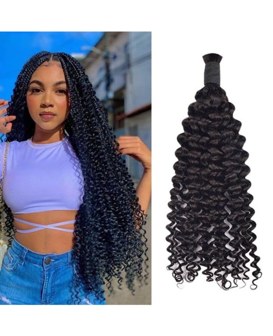 12A Mink Deep Curly Boho Braids Human Hair Bulk
