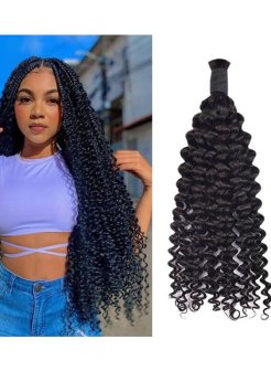 12A Mink Deep Curly Boho Braids Human Hair Bulk