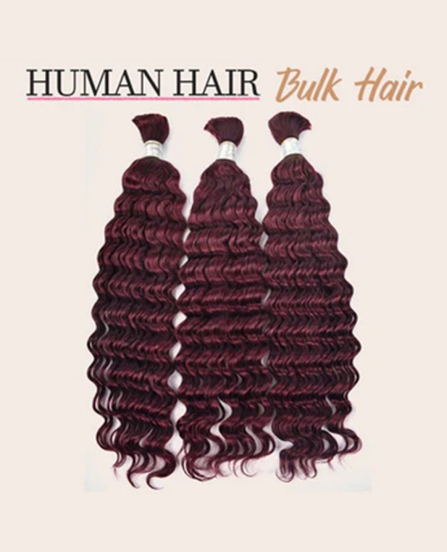 99J Deep Wave Bulk Hair For Boho Styles Braiding