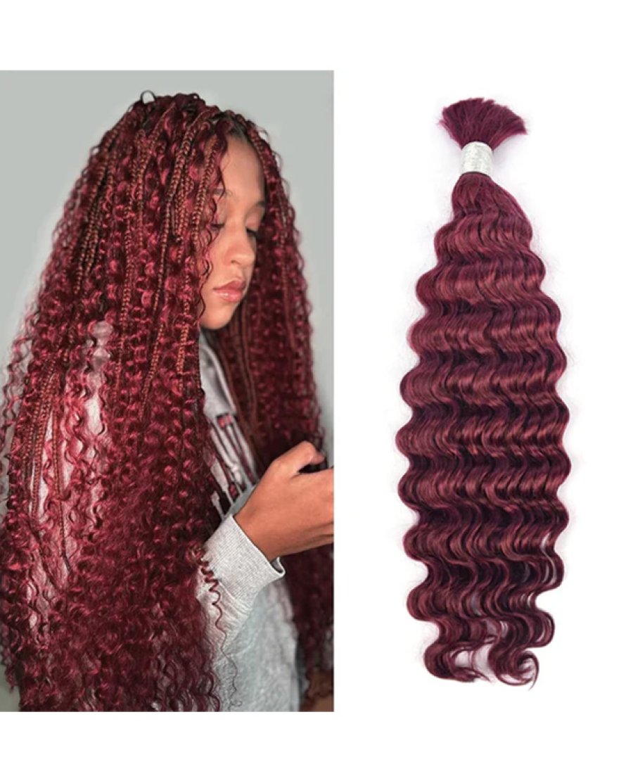 99J Deep Wave Bulk Hair For Boho Styles Braiding