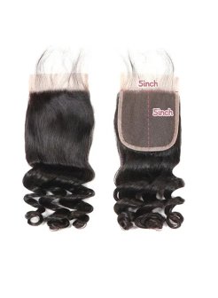 Brazilian Virgin Hair 5x5 HD Lace Closure Transparent  Loose Wave Human Hair