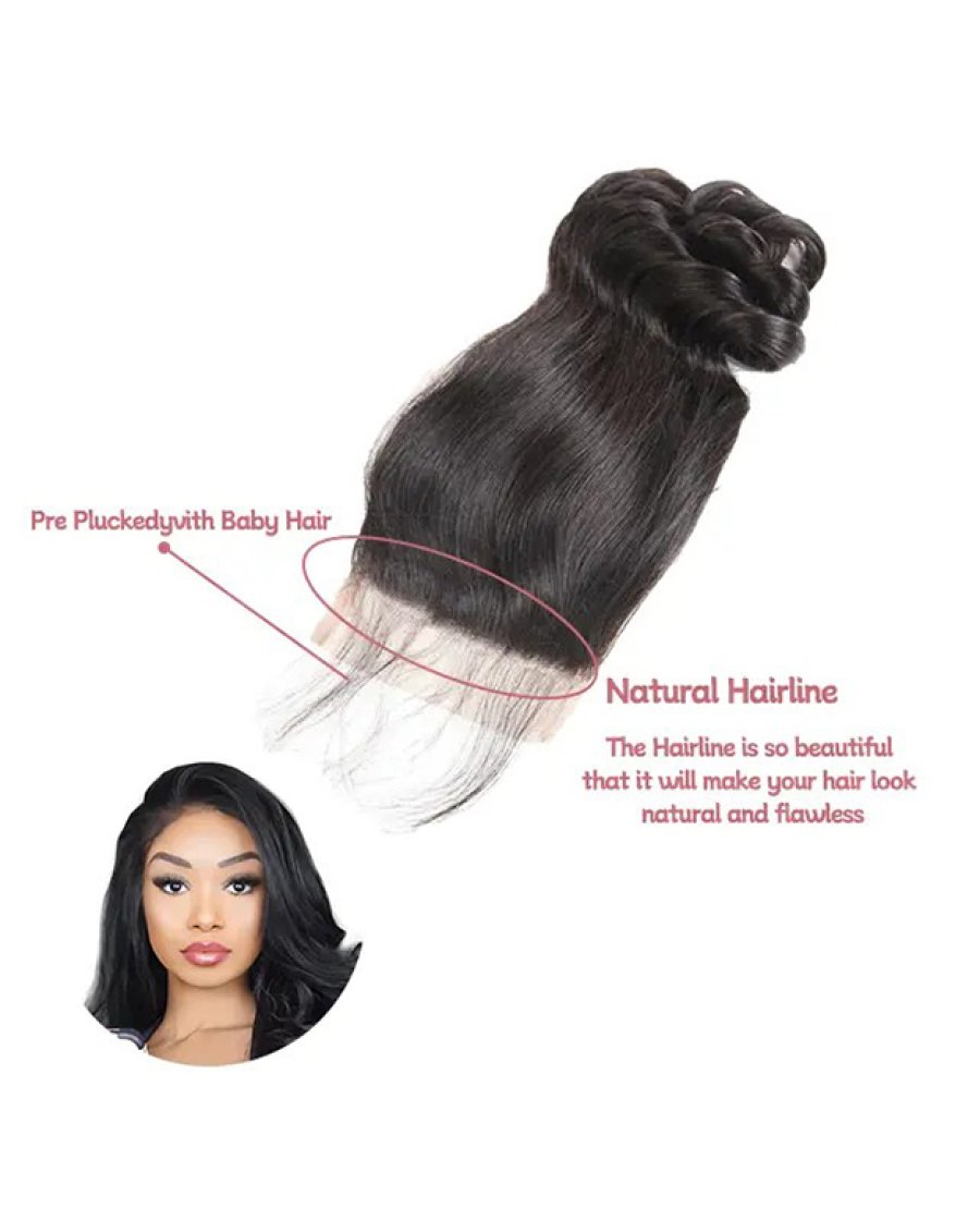 Brazilian Virgin Hair 5x5 HD Lace Closure Transparent  Loose Wave Human Hair