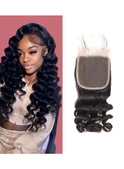 Brazilian Virgin Hair 5x5 HD Lace Closure Transparent  Loose Wave Human Hair