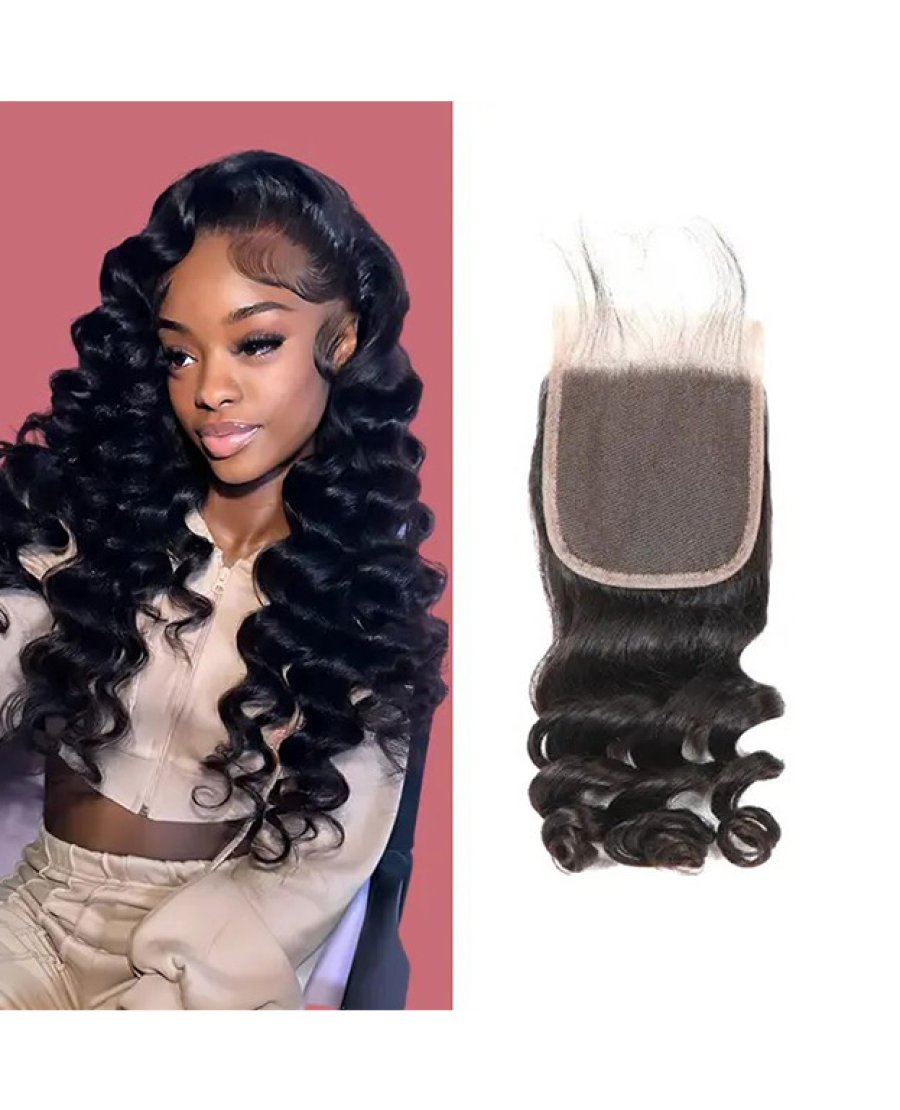 Brazilian Virgin Hair 5x5 HD Lace Closure Transparent  Loose Wave Human Hair