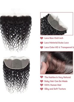 Transparent Lace 13x6 Frontal Virgin Human Hair Water Wave