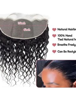 Transparent Lace 13x6 Frontal Virgin Human Hair Water Wave