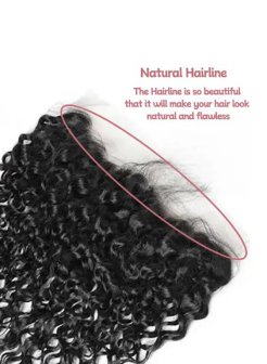 Transparent Lace 13x6 Frontal Virgin Human Hair Water Wave