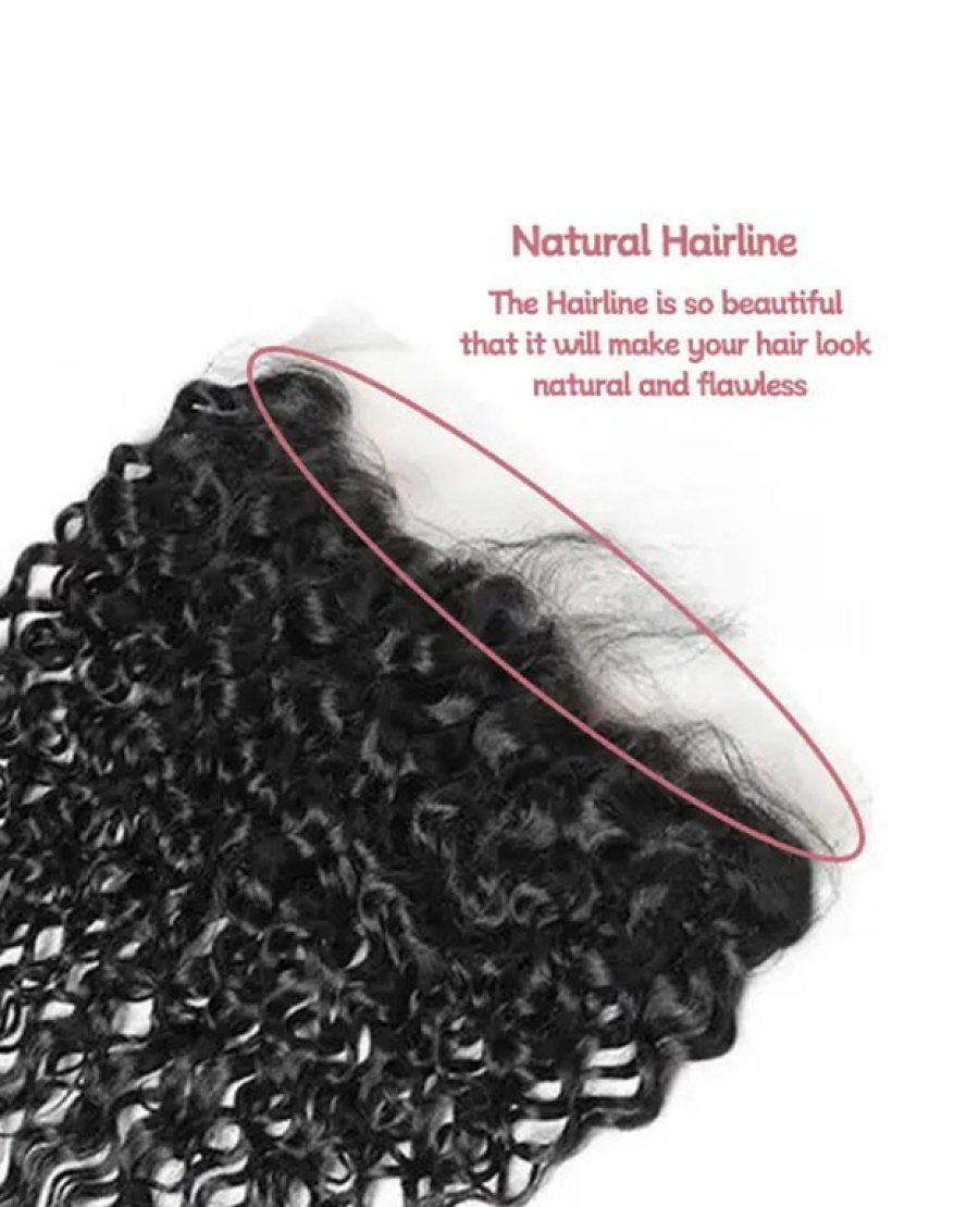 Transparent Lace 13x6 Frontal Virgin Human Hair Water Wave