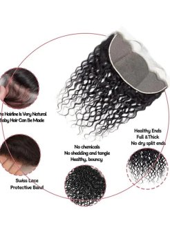 Transparent Lace 13x6 Frontal Virgin Human Hair Water Wave