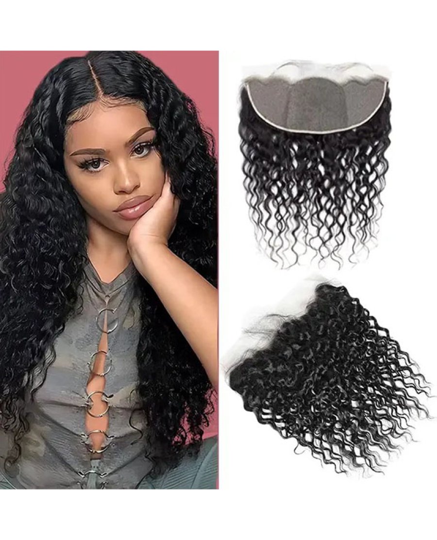 Transparent Lace 13x6 Frontal Virgin Human Hair Water Wave