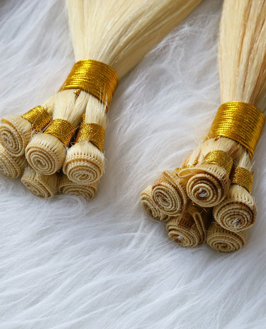 18inch Luxury European Hair Hand Tied Wefts Cuticle Intact