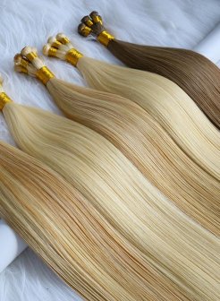 18inch Luxury European Hair Hand Tied Wefts Cuticle Intact