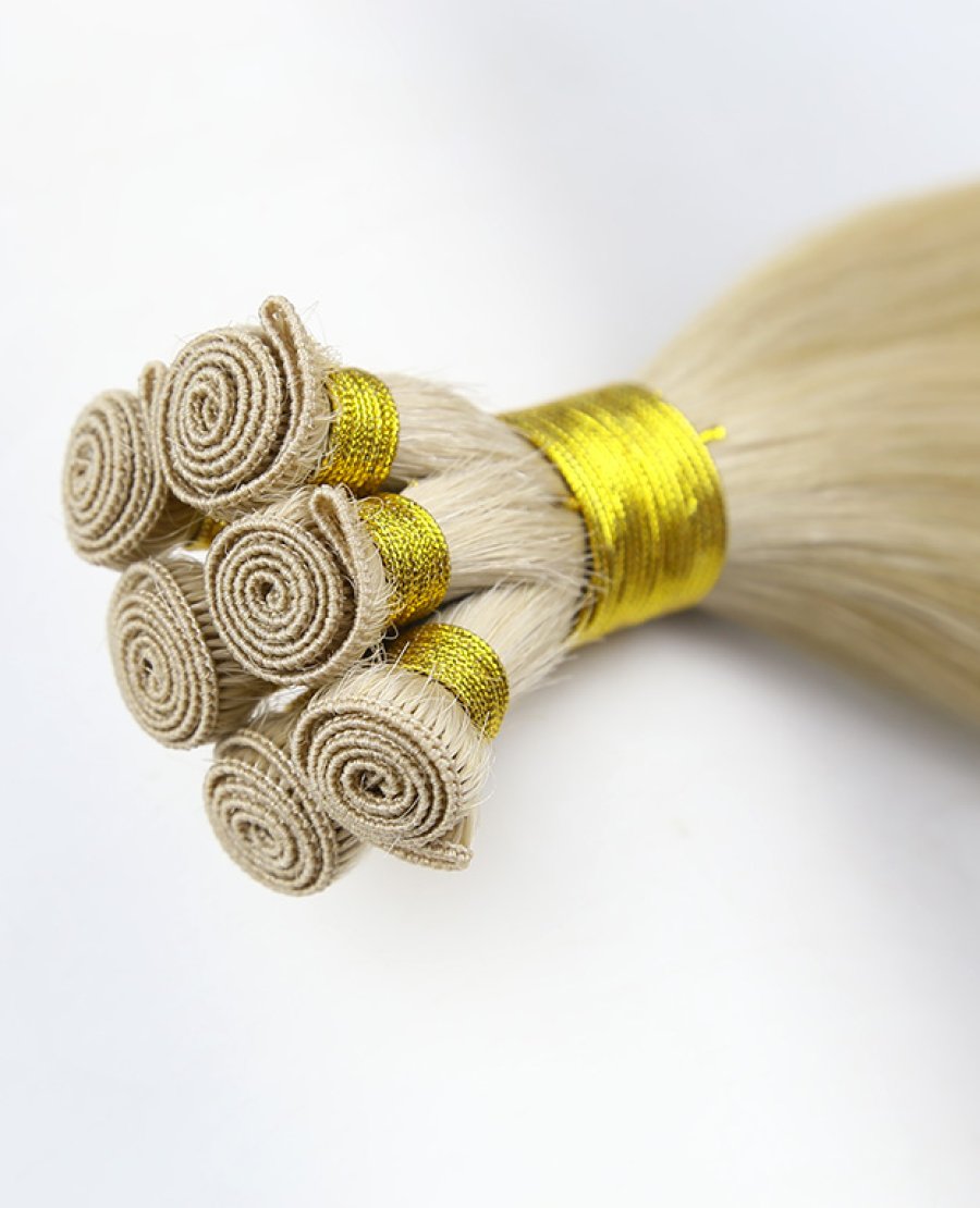 18inch Russian Natural Brown Hand Tied Weft Hair Extension Can Be Customized
