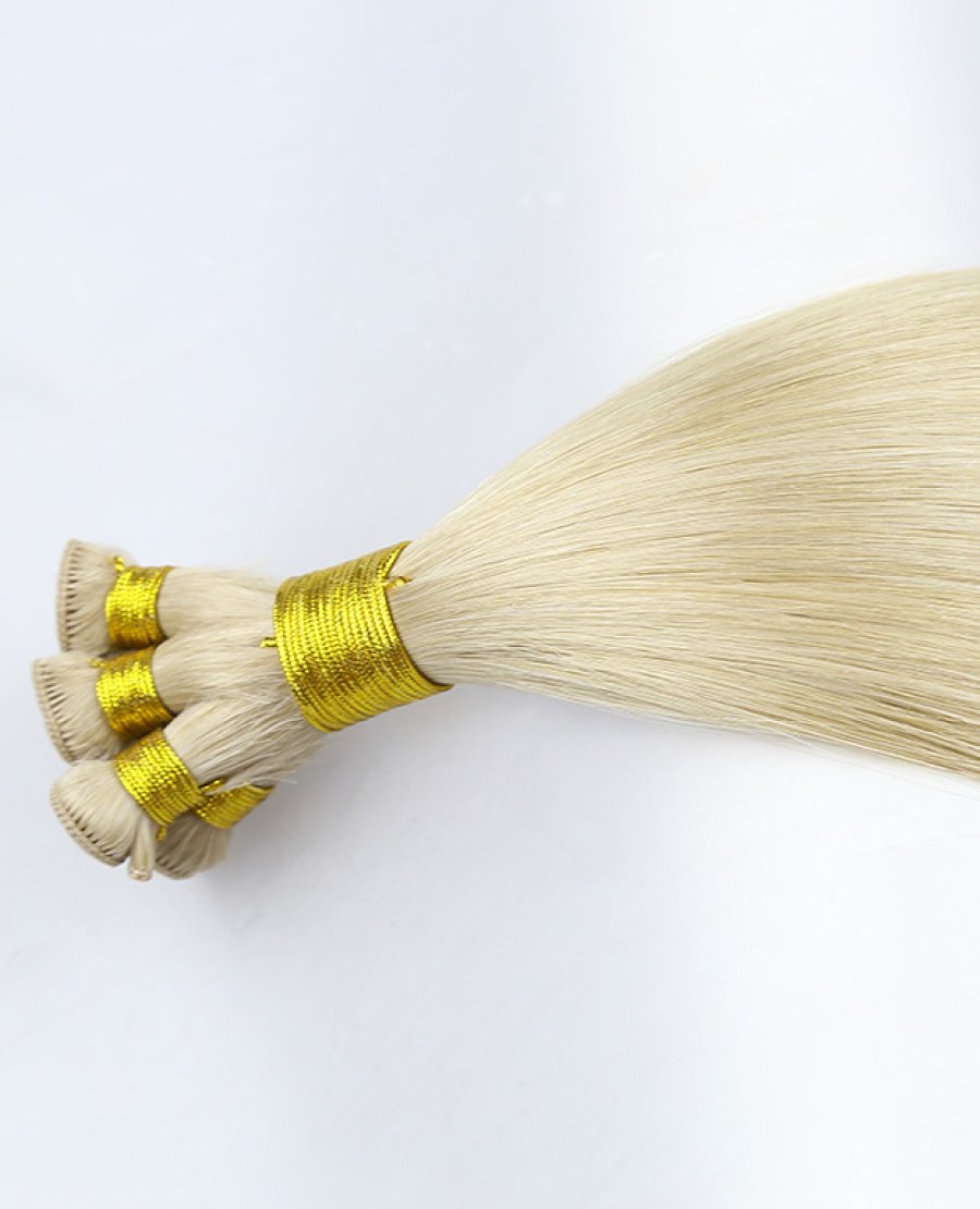 18inch Russian Natural Brown Hand Tied Weft Hair Extension Can Be Customized