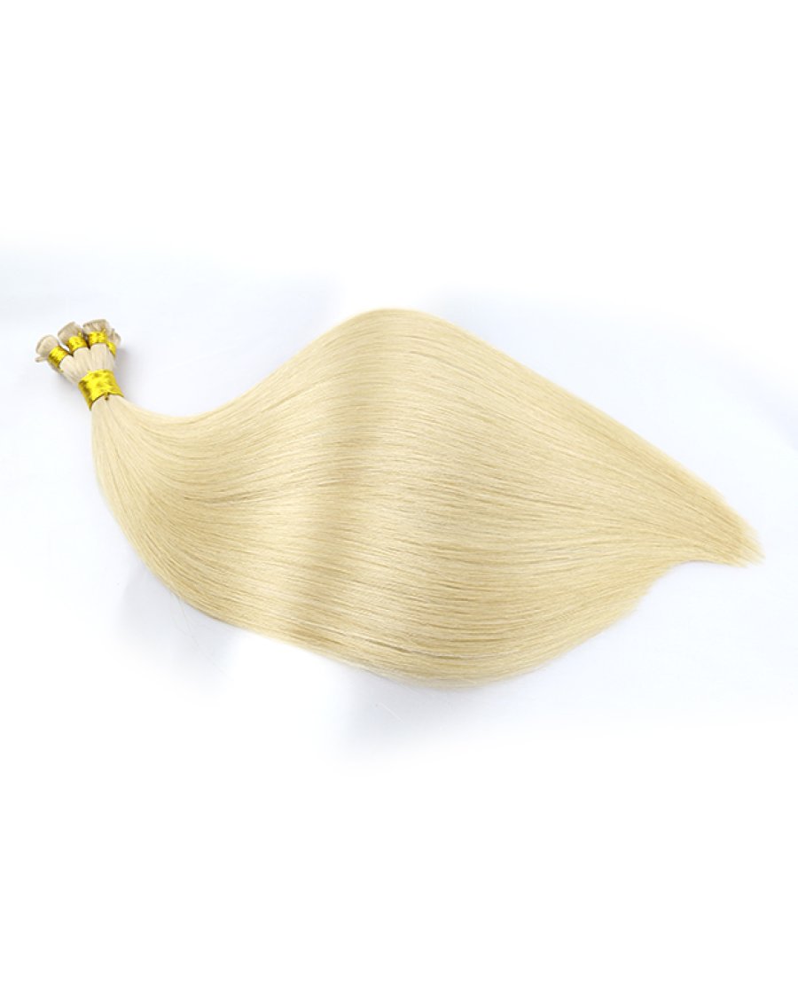 18inch Russian Natural Brown Hand Tied Weft Hair Extension Can Be Customized
