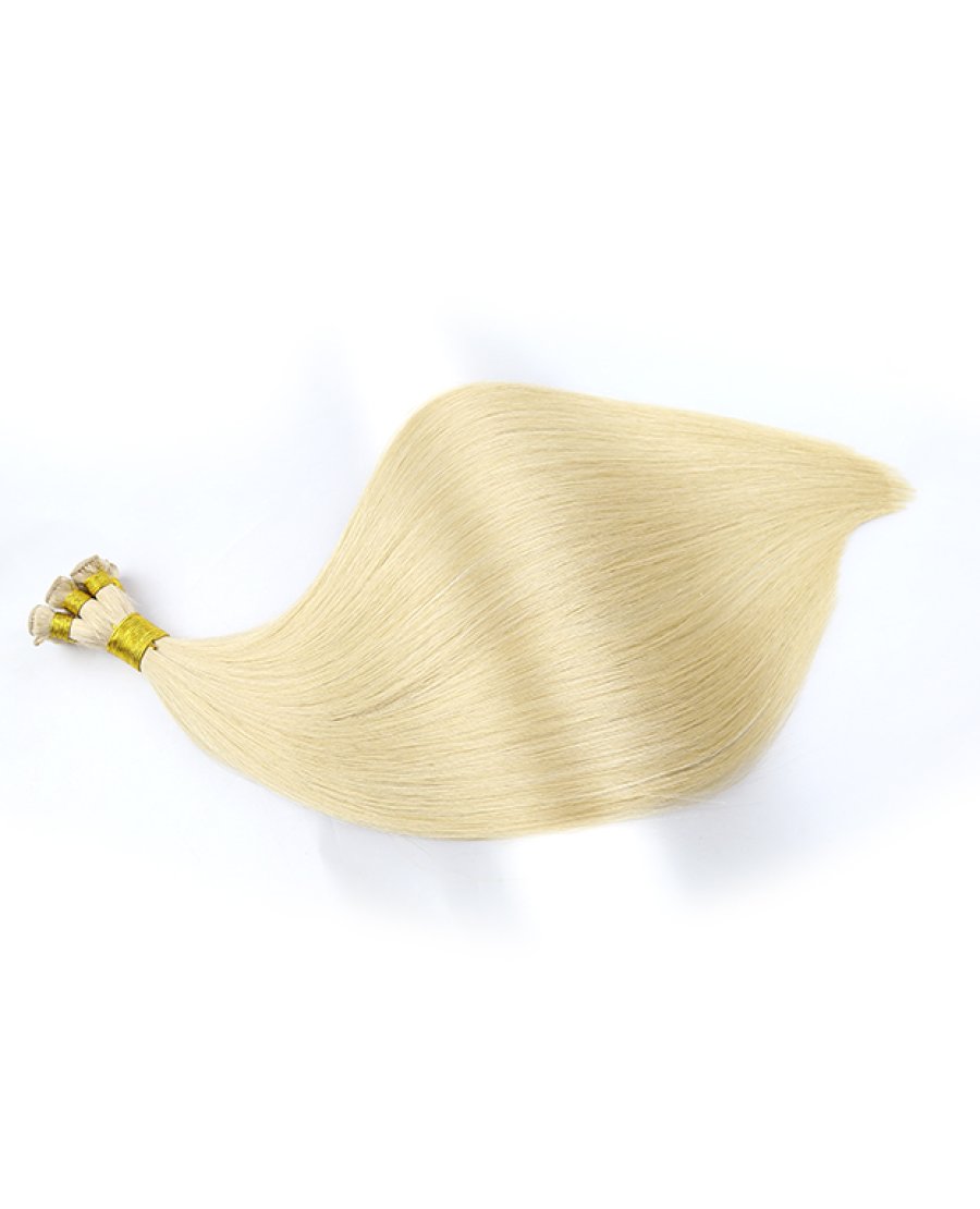 18inch Russian Natural Brown Hand Tied Weft Hair Extension Can Be Customized