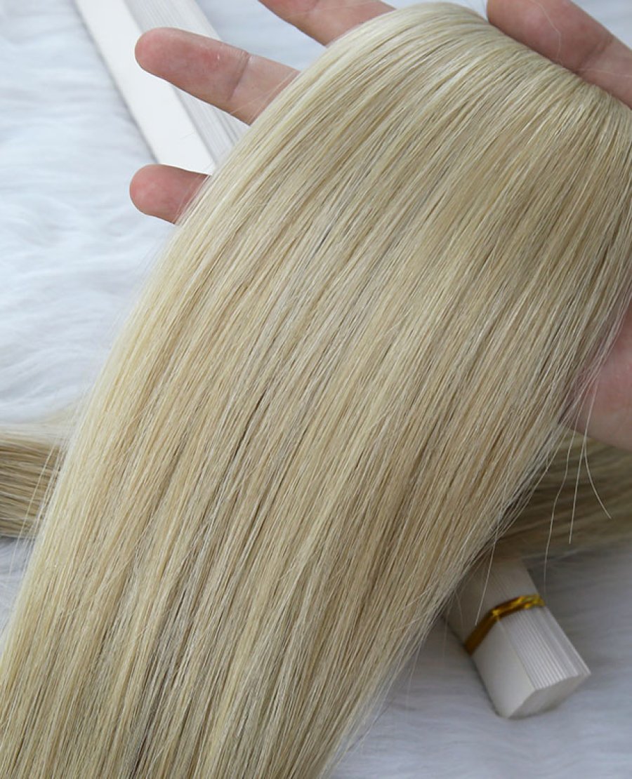 20inch One Donor 100% Human Skin Thin Handtied Weft Hair