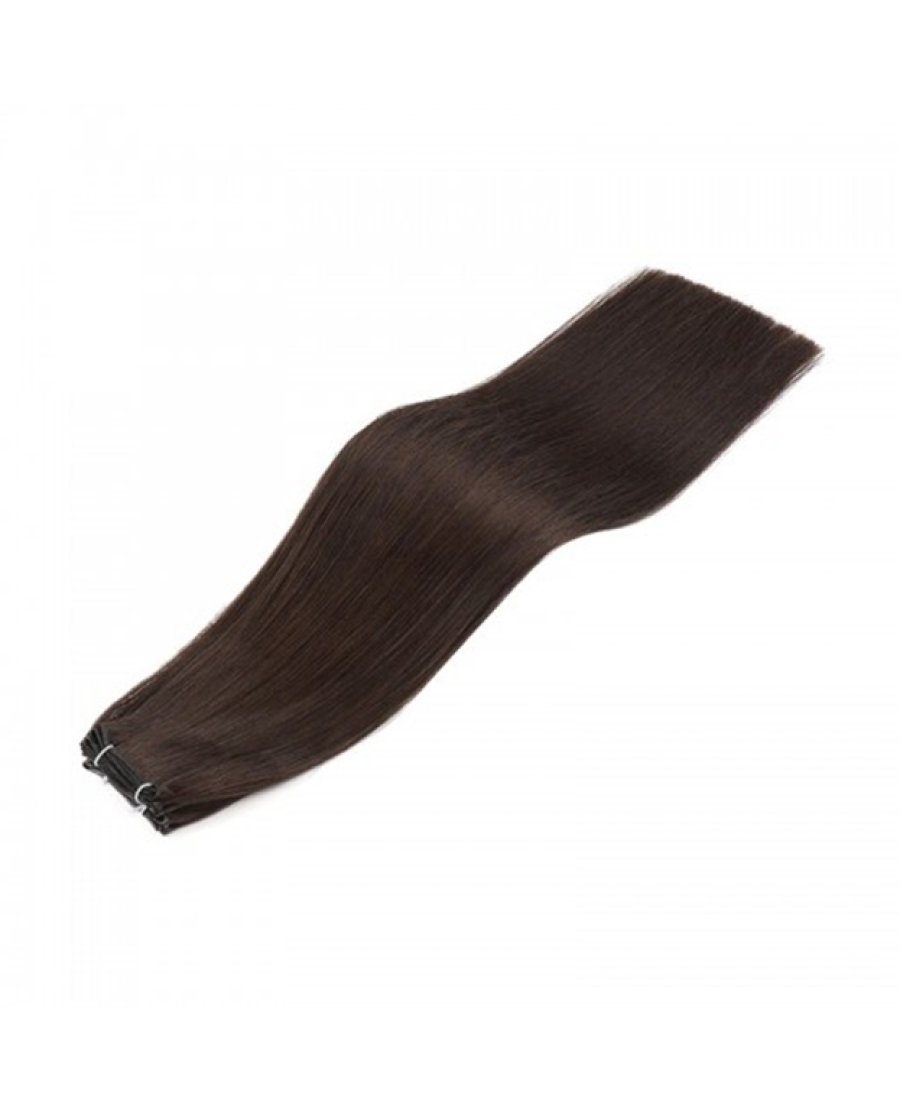 100% Virgin Human Hair Genius Weft Extensions Ultra Thin #2(100g)